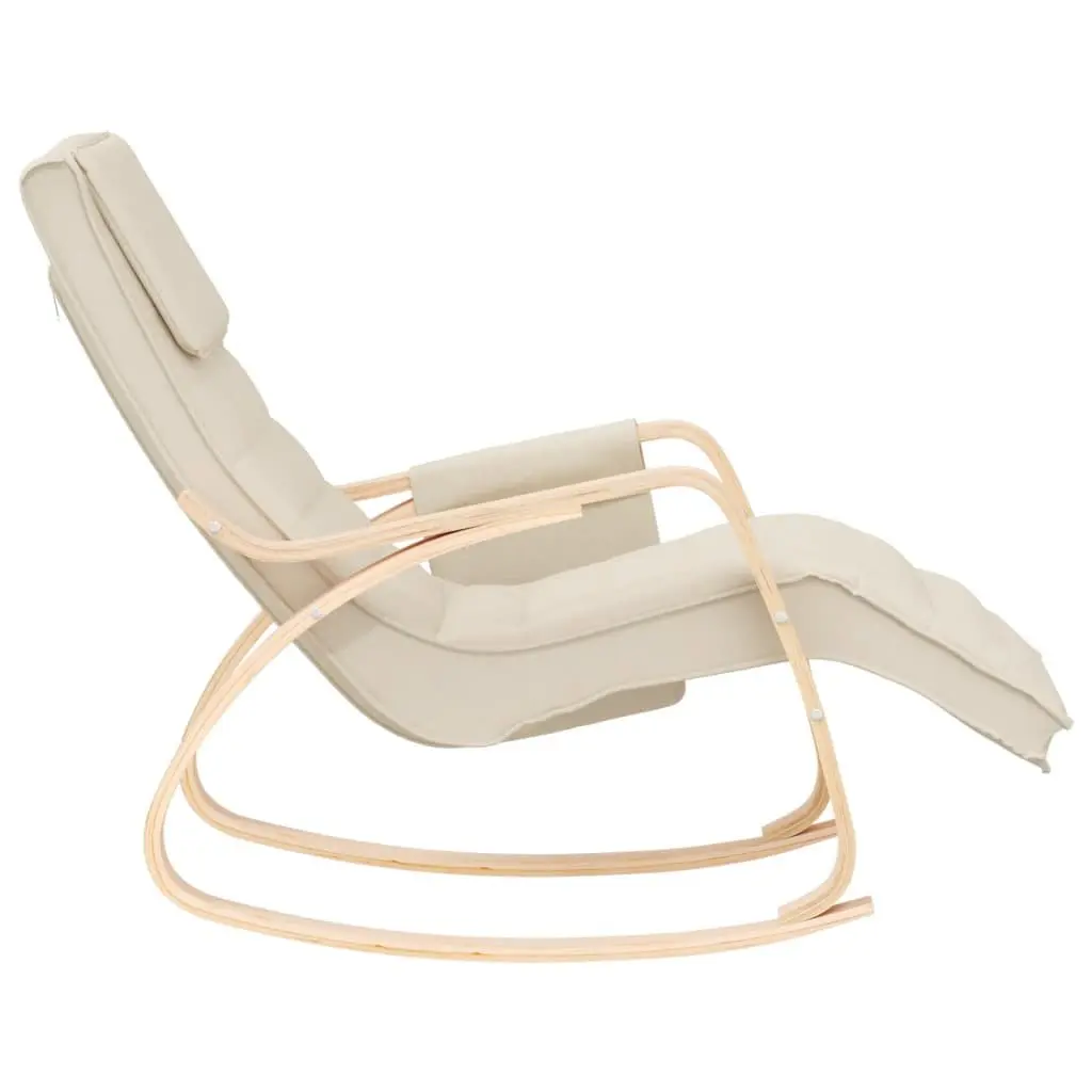 Cream Fabric Rocking Chair for Living Room & Bedroom