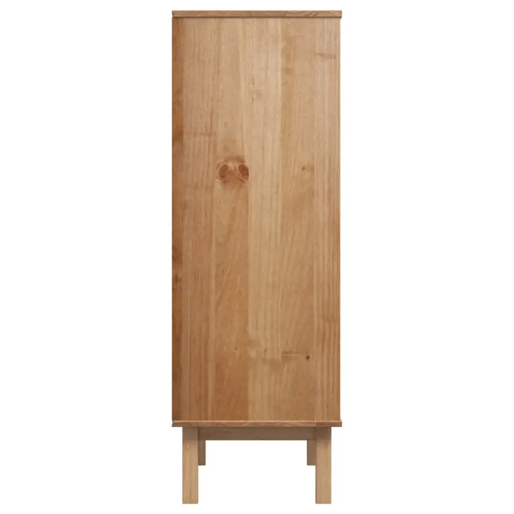 Highboard Solid Wood Pine Storage Cabinet Brown 85x43x125cm 3 Drawers