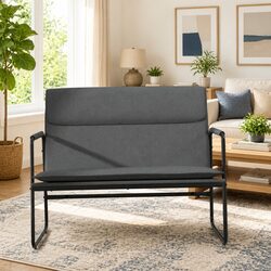 Grey Fabric Upholstered Bench for Comfortable Living