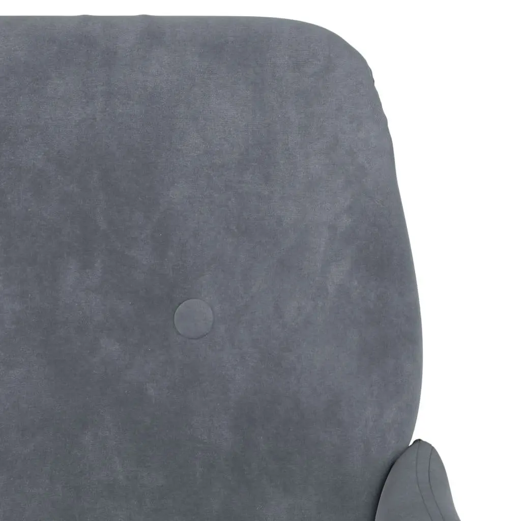 Velvet Grey Upholstered Bench with Armrests