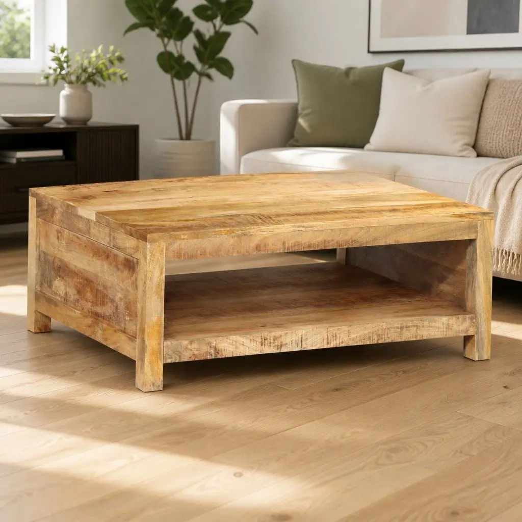 Coffee Table with Storage Compartment 80x55x30 cm