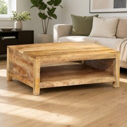 Stylish Coffee Table with Storage Compartment 80x55x30 cm