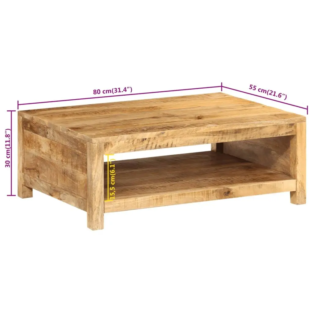 Coffee Table with Storage Compartment 80x55x30 cm