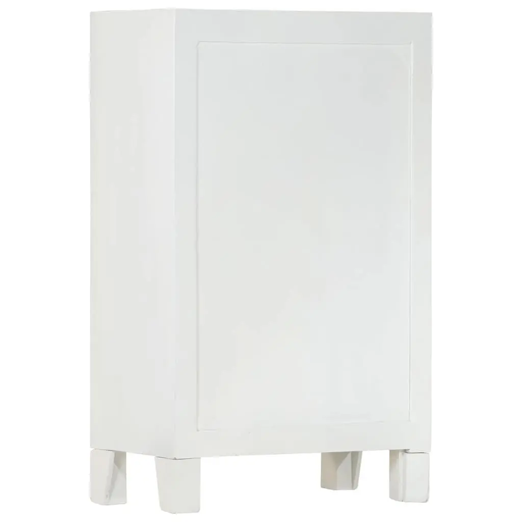 Acacia Wood Sideboard White Storage Cabinet 90cm High 55cm Wide 30cm Deep