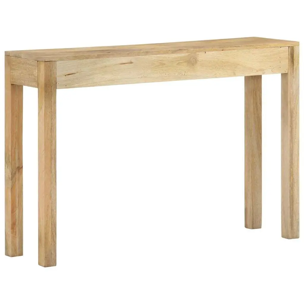 Console Table Solid Mango Wood 110x30x75 cm Entryway with 2 Storage Drawers