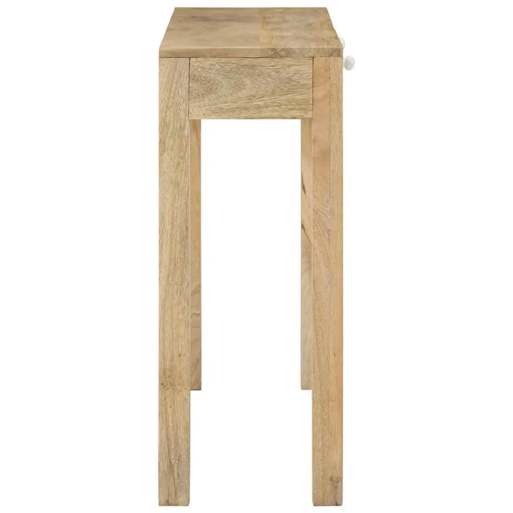 Console Table Solid Mango Wood 110x30x75 cm Entryway with 2 Storage Drawers