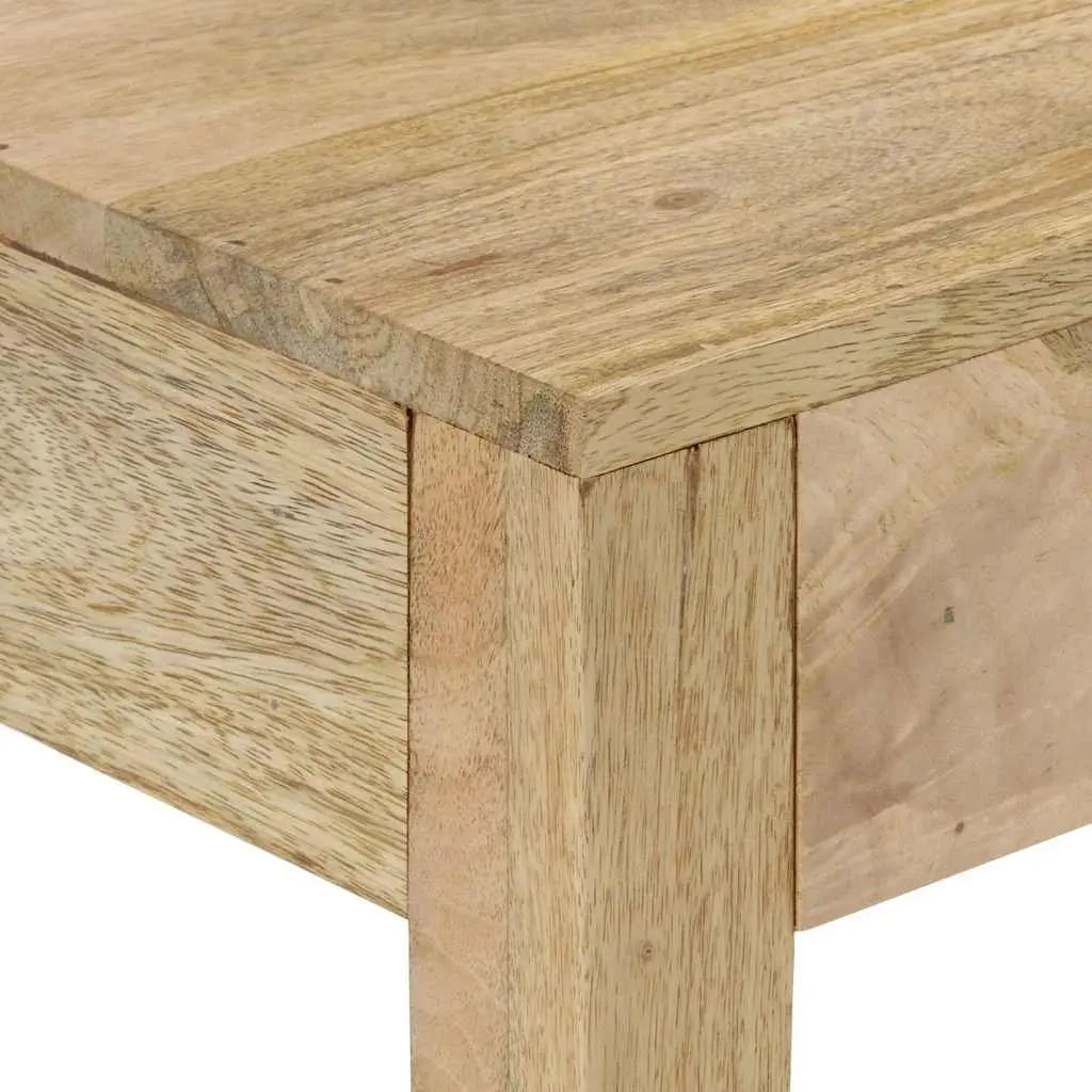 Console Table Solid Mango Wood 110x30x75 cm Entryway with 2 Storage Drawers