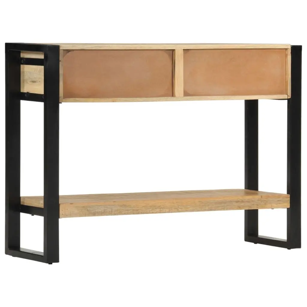 Solid Mango Wood Console Table 110x30x76cm with Drawers