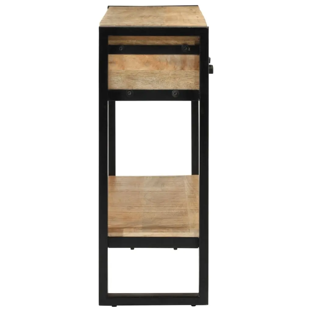 Solid Mango Wood Console Table 110x30x76cm with Drawers