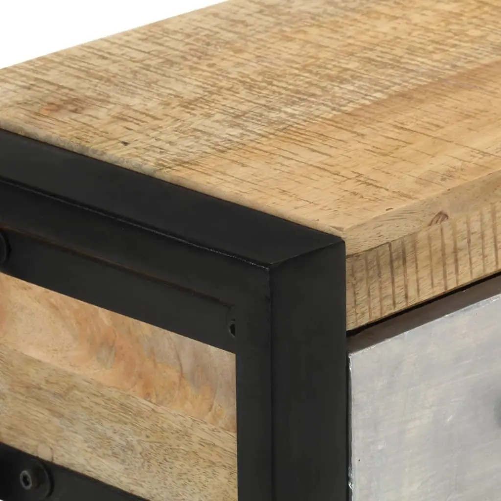 Solid Mango Wood Console Table 110x30x76cm with Drawers