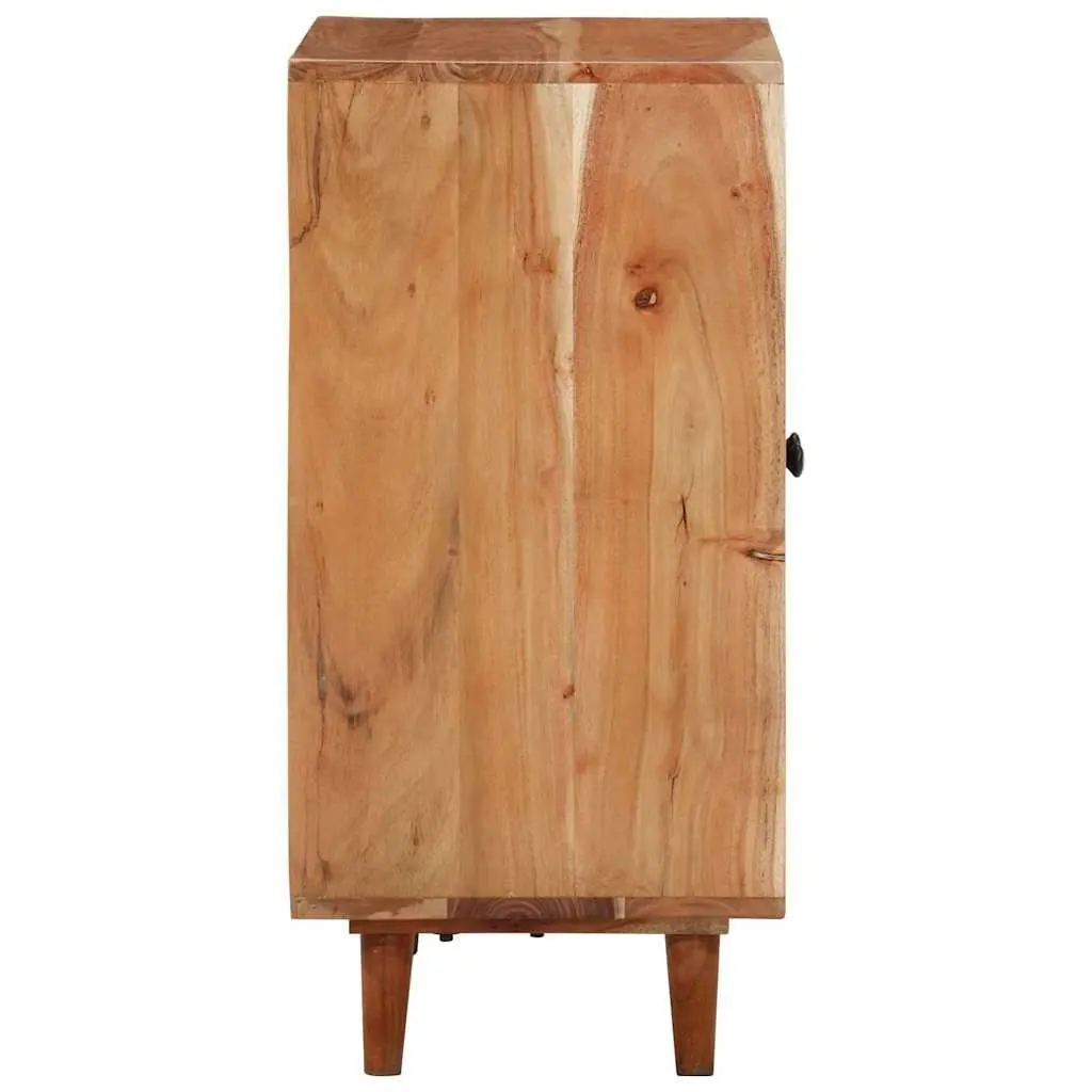 Solid Wood Sideboard Storage Cabinet with Doors and Compartments Brown 60W x 35D x 74H cm Acacia Wood