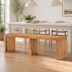 Solid Acacia Wooden Bench 160x38x45 cm for Dining