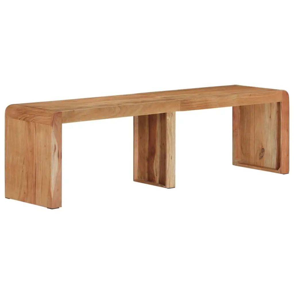 Wooden Bench Rustic Farmhouse 160x38x45 cm Solid Acacia Dining Kitchen Hallway Seating Furniture