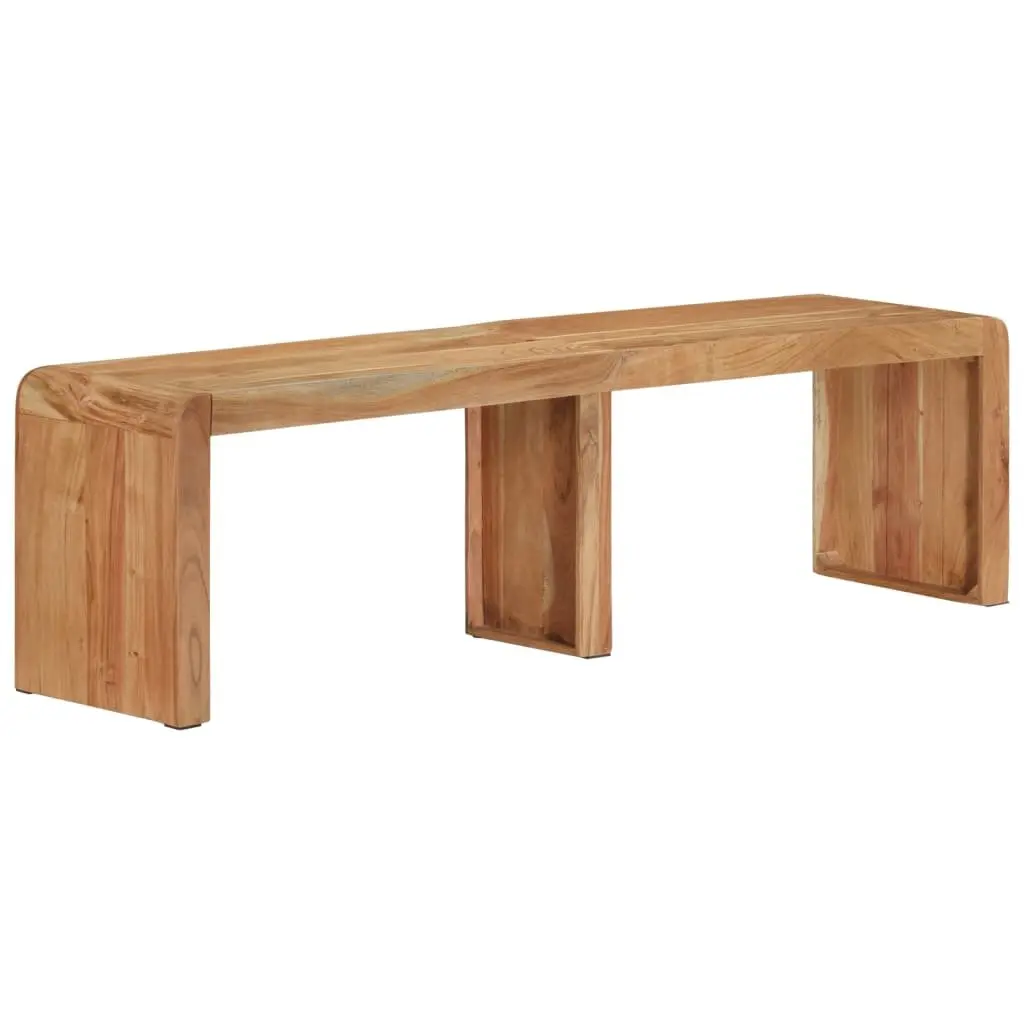 Wooden Bench Rustic Farmhouse 160x38x45 cm Solid Acacia Dining Kitchen Hallway Seating Furniture