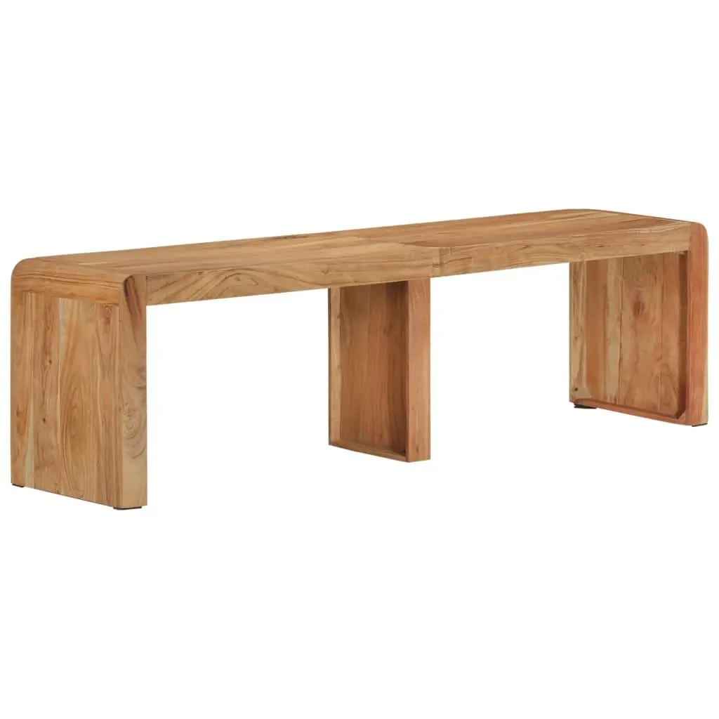 Wooden Bench Rustic Farmhouse 160x38x45 cm Solid Acacia Dining Kitchen Hallway Seating Furniture