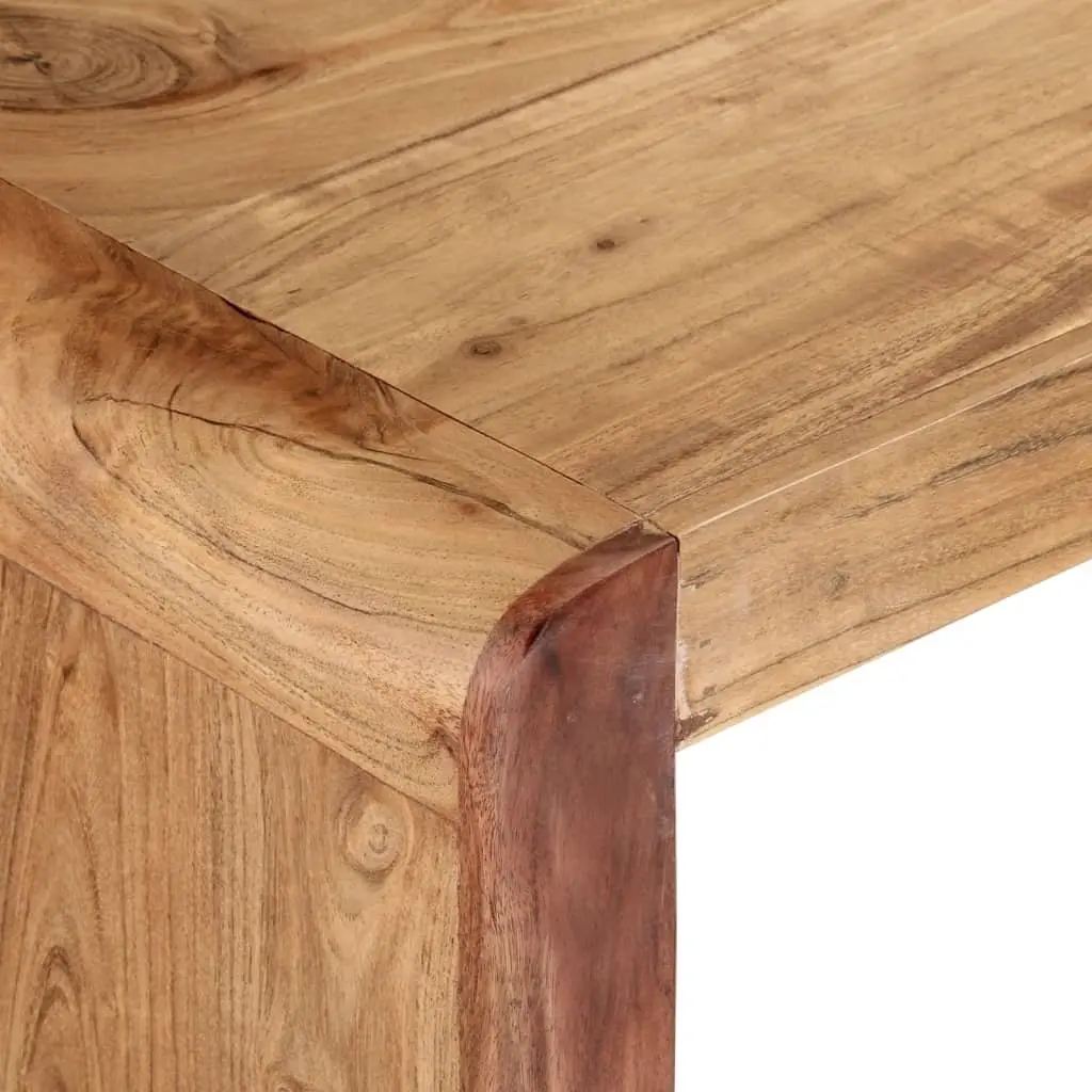 Wooden Bench Rustic Farmhouse 160x38x45 cm Solid Acacia Dining Kitchen Hallway Seating Furniture