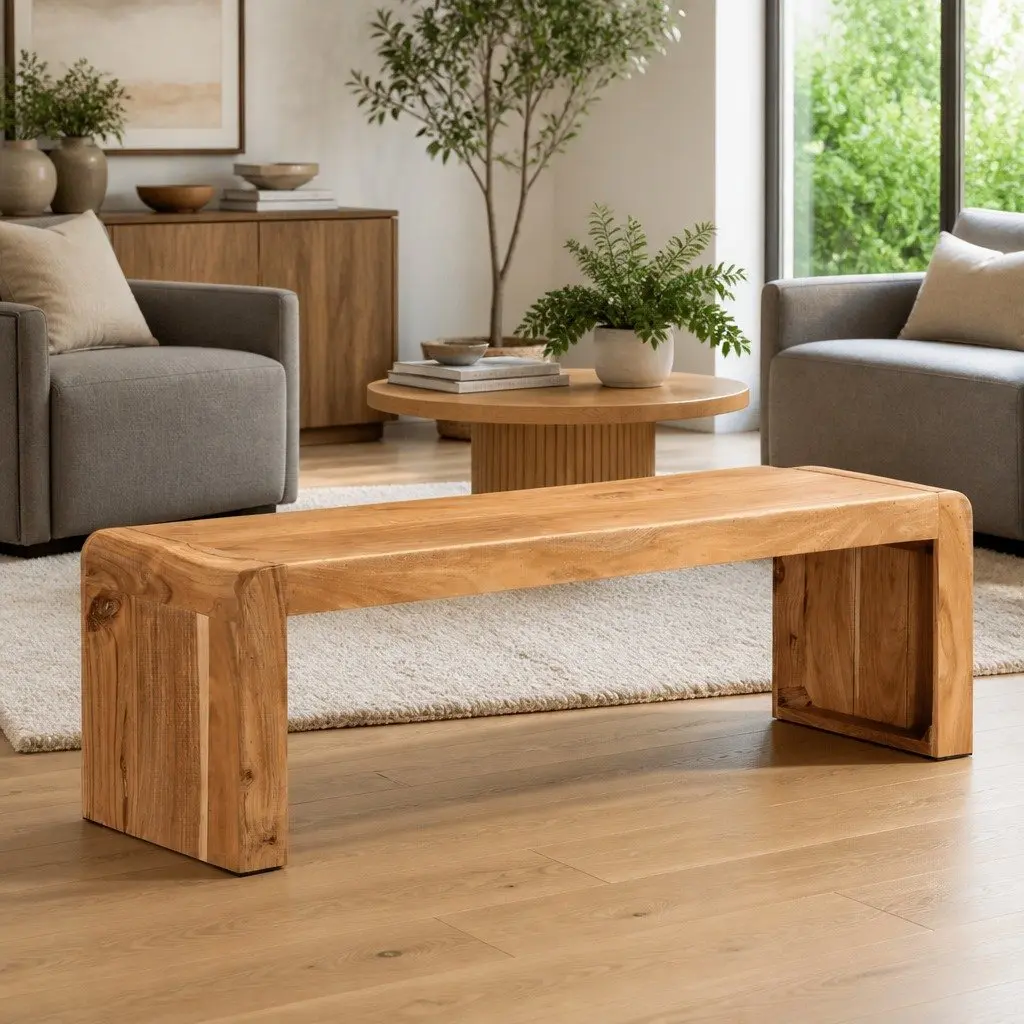TV Stand Rustic Farmhouse 110x33x33 cm Solid Acacia Wood