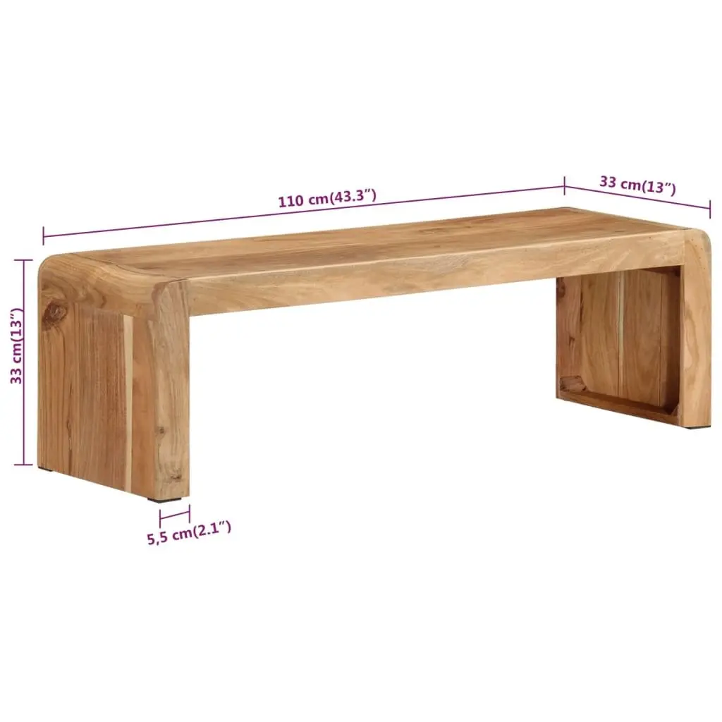 TV Stand Rustic Farmhouse 110x33x33 cm Solid Acacia Wood