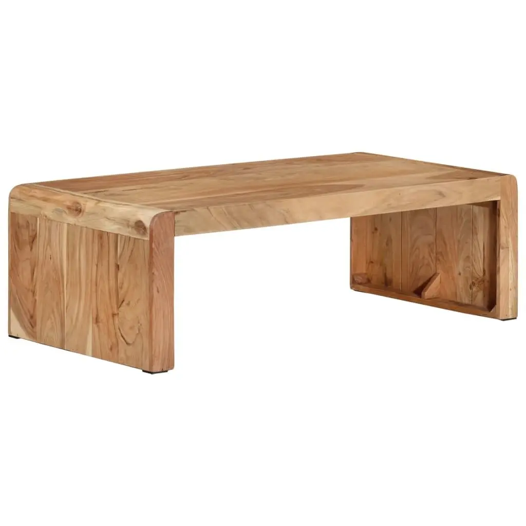 Coffee Table Farmhouse 110x55x35 cm Solid Acacia Wood Brown