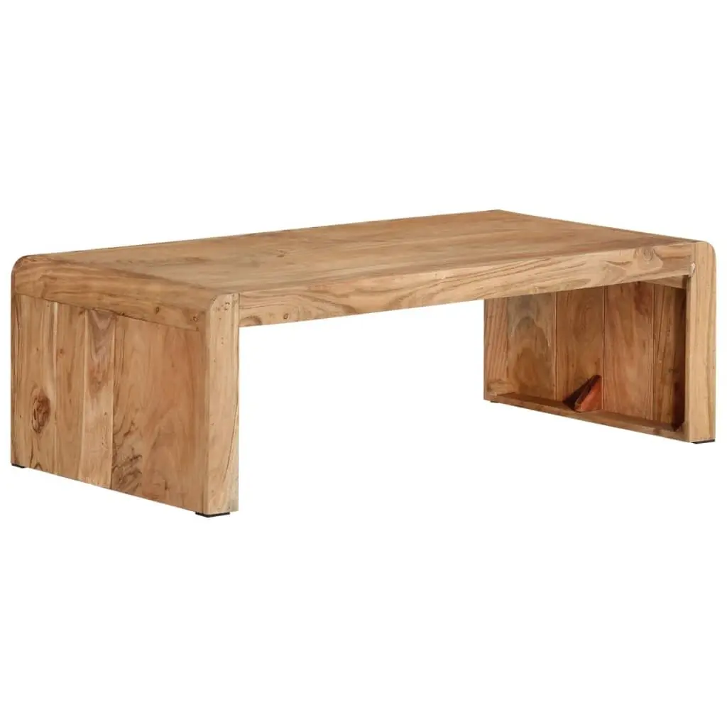 Coffee Table Farmhouse 110x55x35 cm Solid Acacia Wood Brown