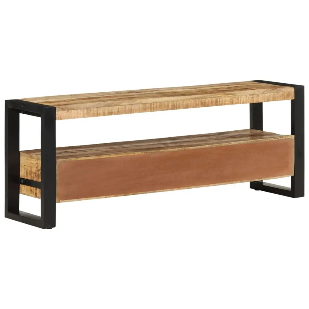 Solid Wood TV Cabinet 120x30x45 cm Brown Mango Media Storage Unit Drawers