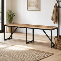Inviting Solid Wood Bench for Living Room or Hallway