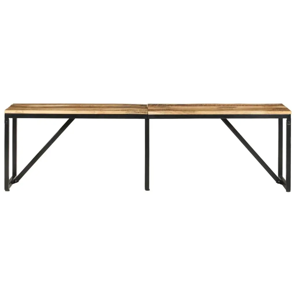 Solid Wood Bench Industrial Style 160x35x46 cm Mango Wood Iron Frame