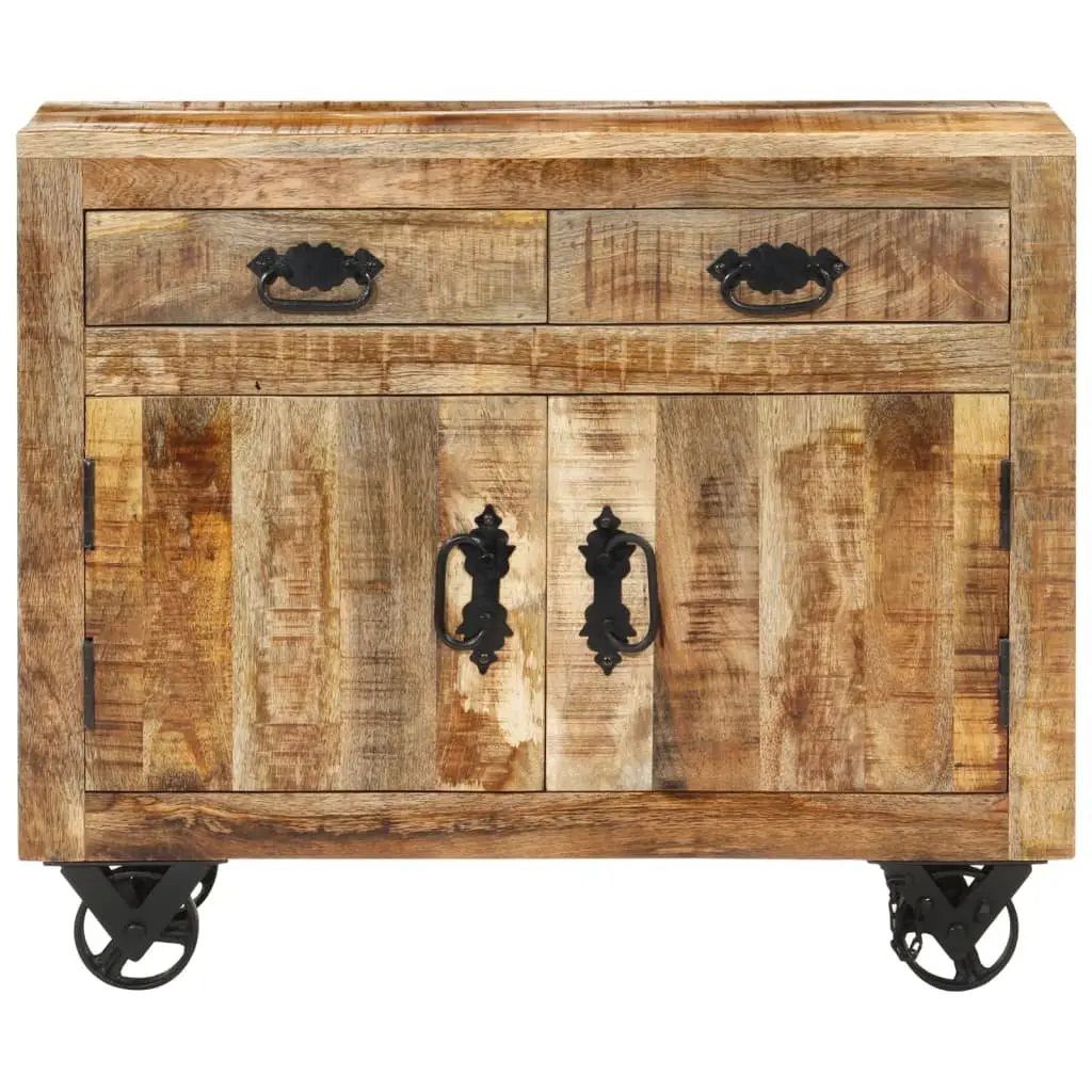 Sideboard Cabinet 80x30x65 cm Solid Mango Wood Storage with Drawers Brown