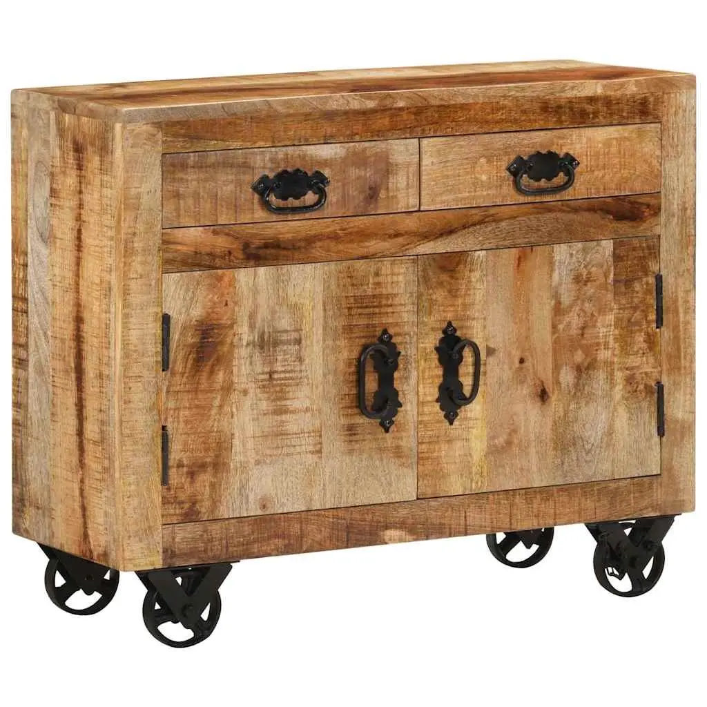 Sideboard Cabinet 80x30x65 cm Solid Mango Wood Storage with Drawers Brown