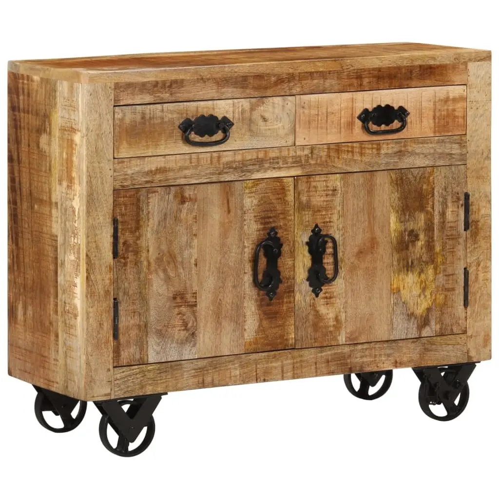 Sideboard Cabinet 80x30x65 cm Solid Mango Wood Storage with Drawers Brown
