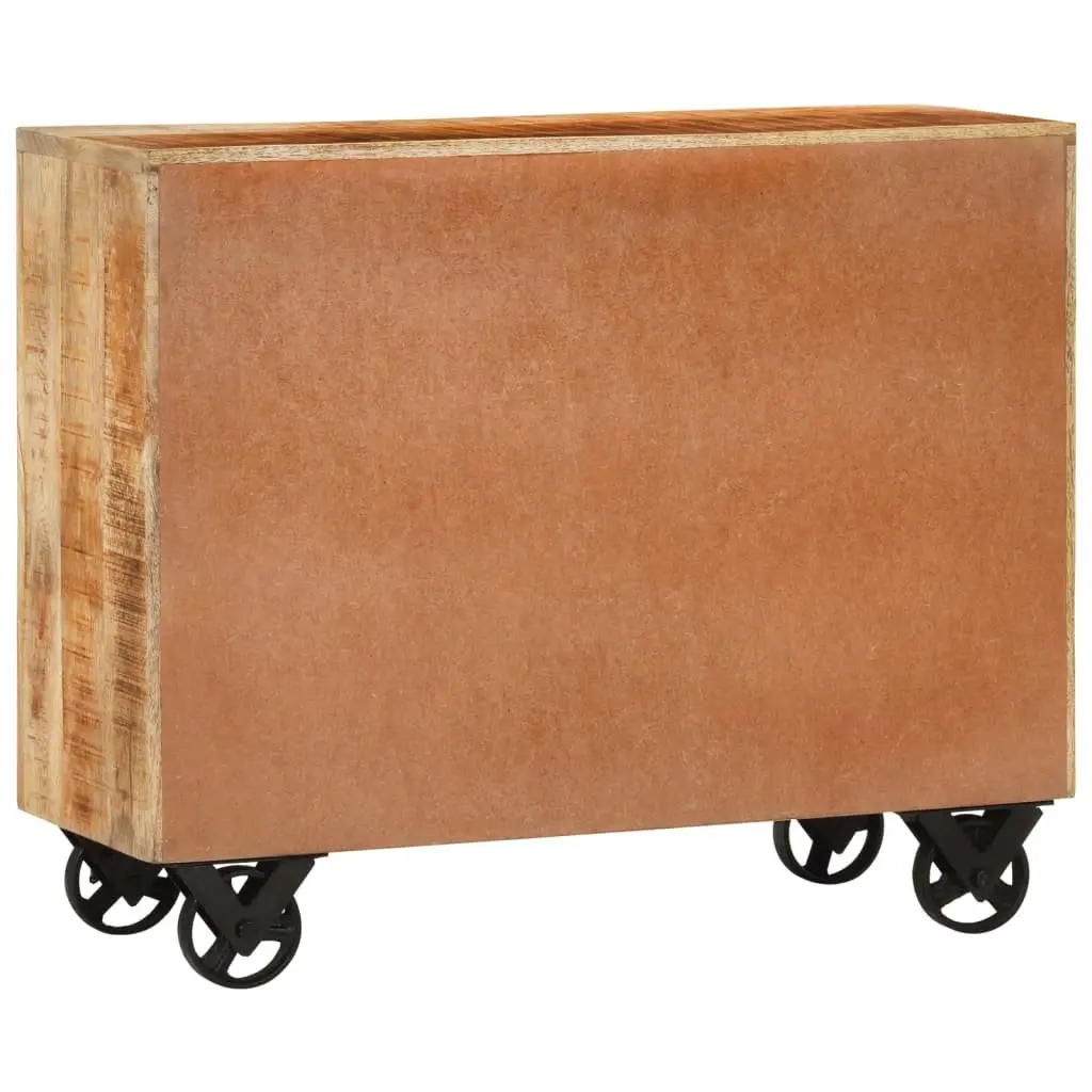 Sideboard Retro Style 80x30x65cm Solid Mango Wood with 3 Drawers Brown