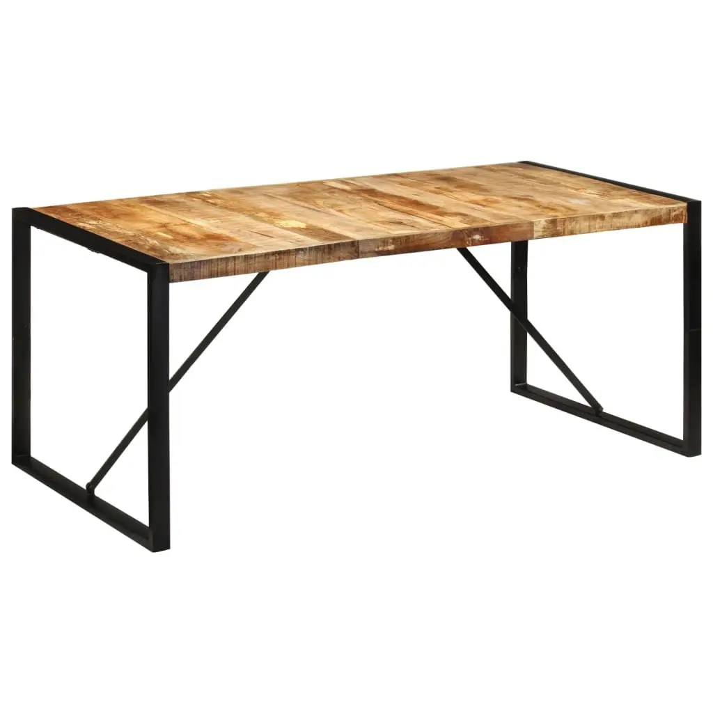 Brown Solid Mango Wood Dining Table 175x90x76 cm
