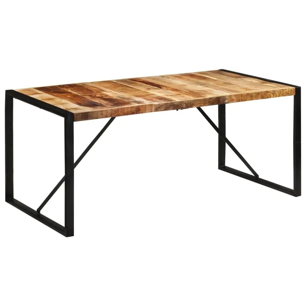 Brown Solid Mango Wood Dining Table 175x90x76 cm