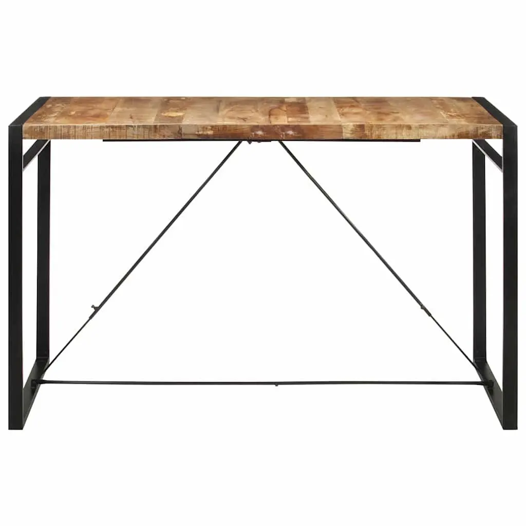 Bar Table Brown 175x90x110 cm Solid Mango Wood with Metal Frame