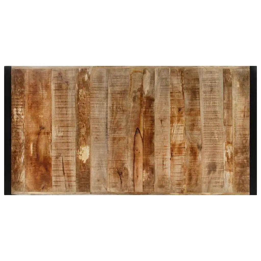 Bar Table Brown 175x90x110 cm Solid Mango Wood with Metal Frame