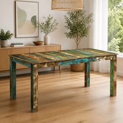 Solid Reclaimed Wood Dining Table 180x90x76 cm