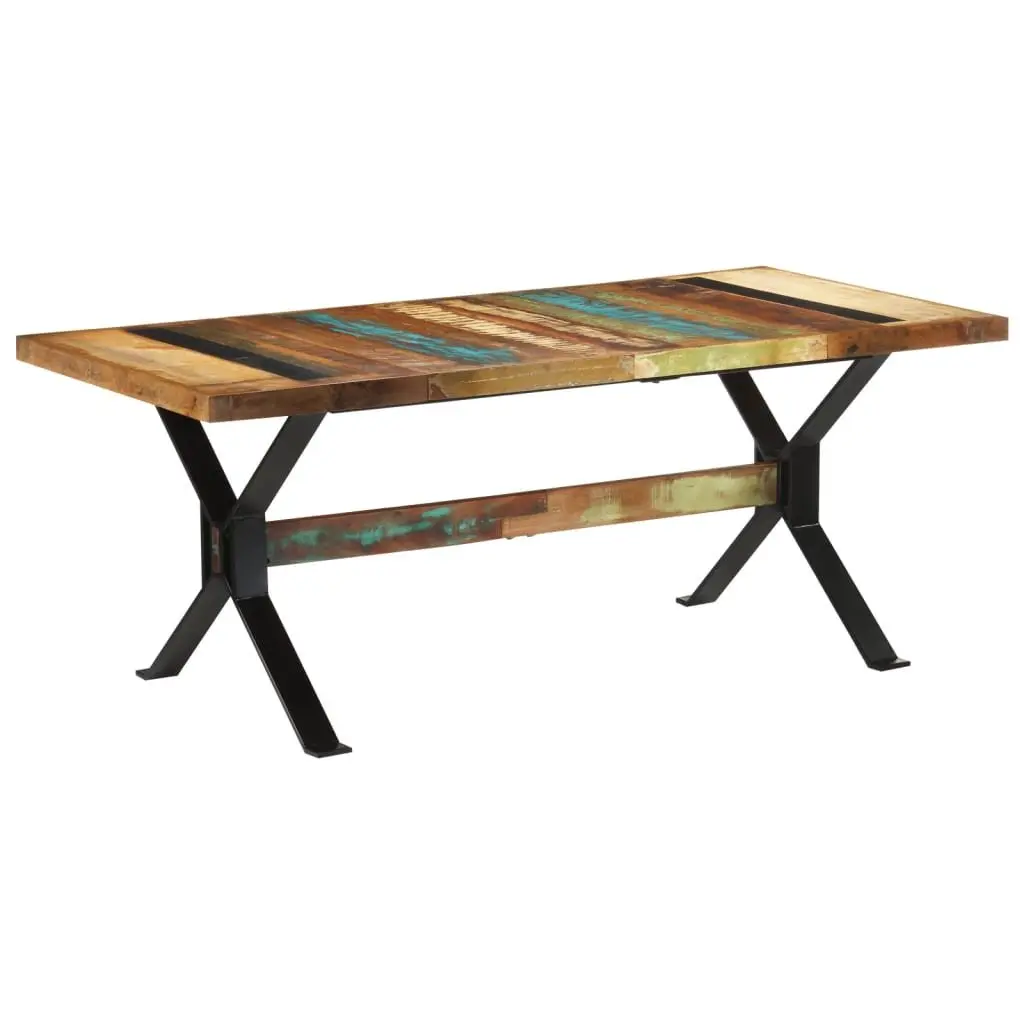 Dining Table Vintage 180x90cm Solid Reclaimed Wood Brown