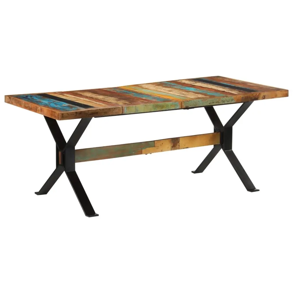 Dining Table Vintage 180x90cm Solid Reclaimed Wood Brown