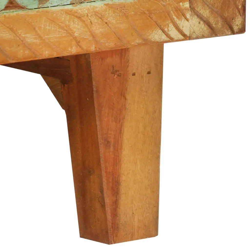 Hand Carved Wooden Sideboard Cabinet Mid Century 55 x 30 x 75 cm Solid Reclaimed Wood