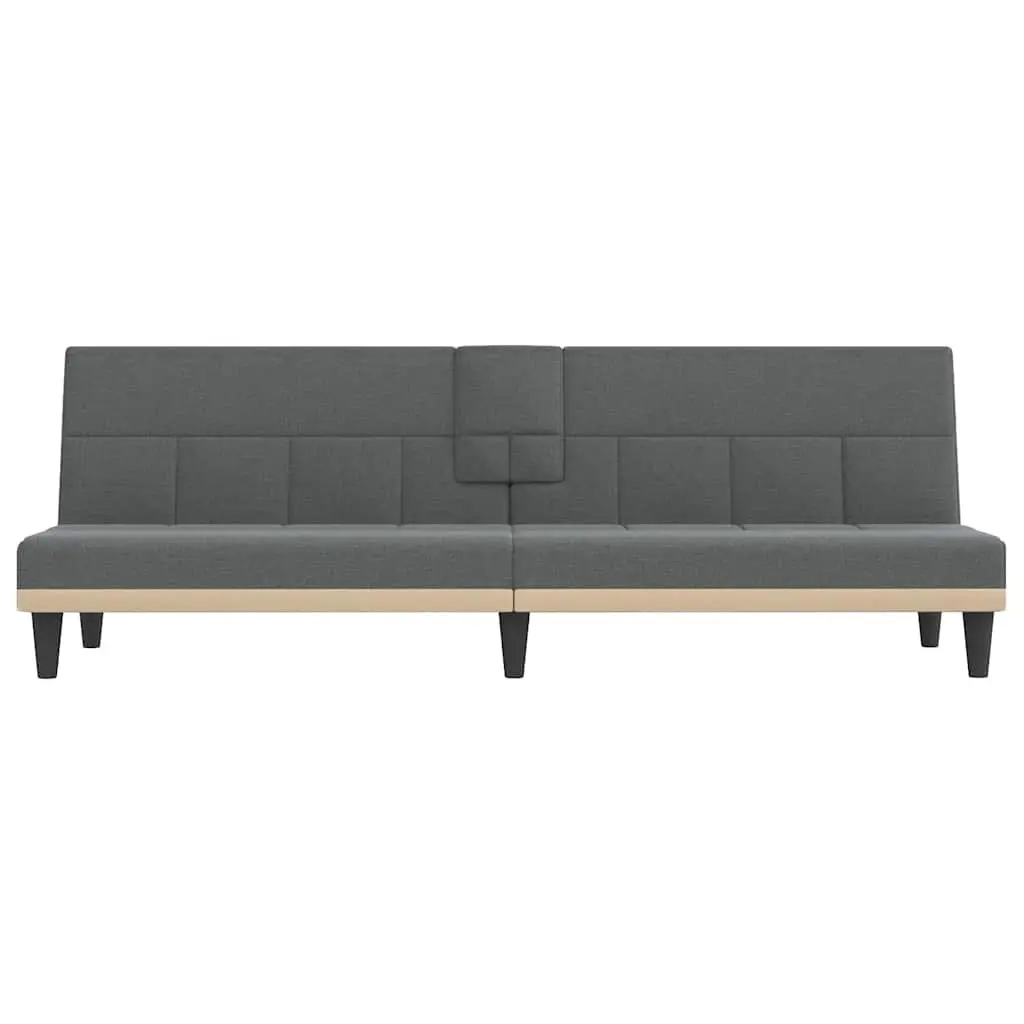 Grey Fabric Sofa Bed with Adjustable Backrest