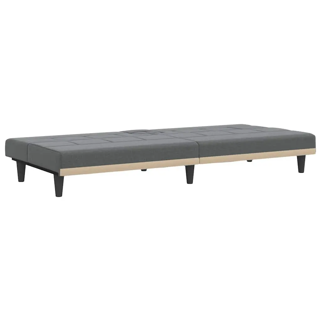 Grey Fabric Sofa Bed with Adjustable Backrest