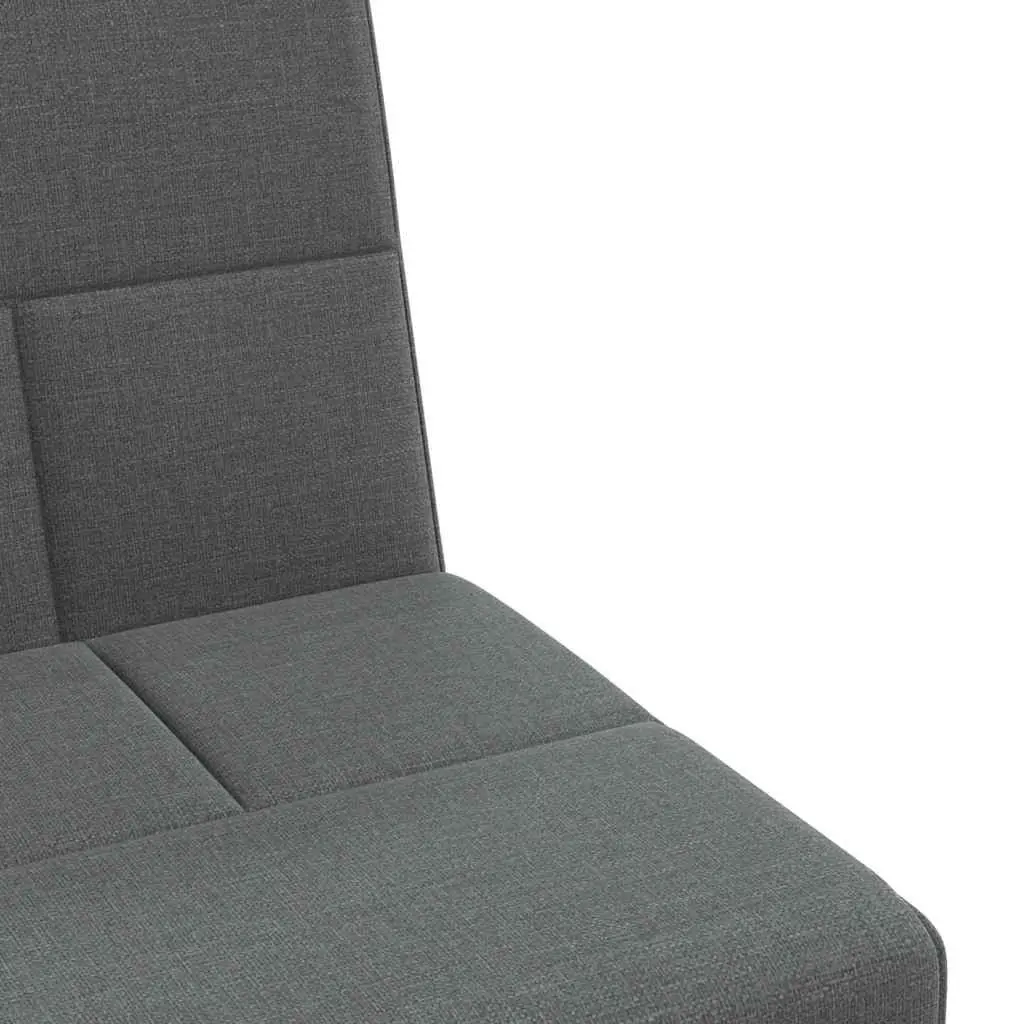 Grey Fabric Sofa Bed with Adjustable Backrest