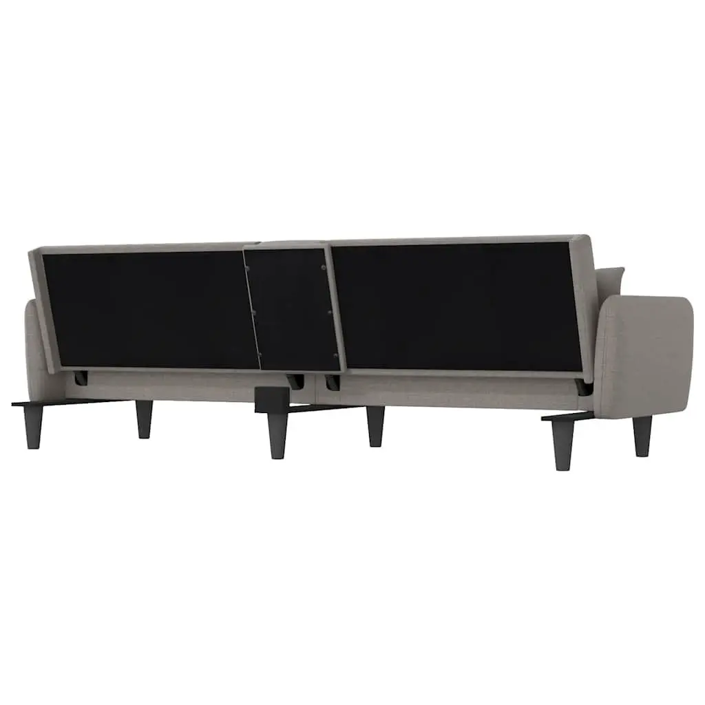 Taupe Fabric Sofa Bed with USB Ports
