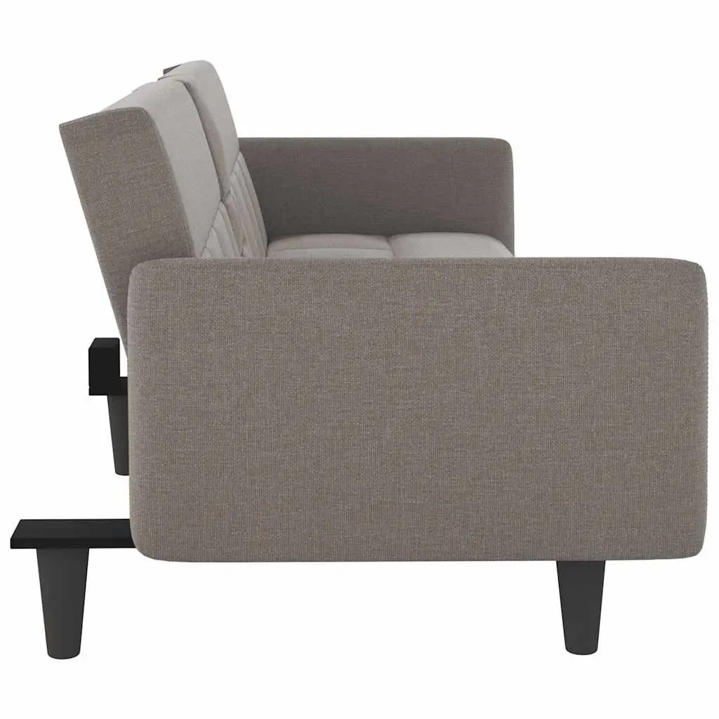 Taupe Fabric Sofa Bed with USB Ports