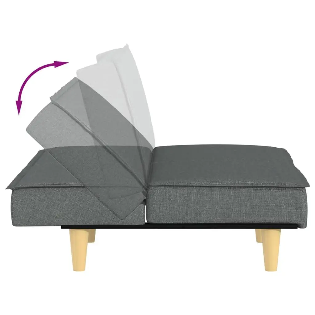 Adjustable Grey Fabric Sofa Bed for Comfort and Style
