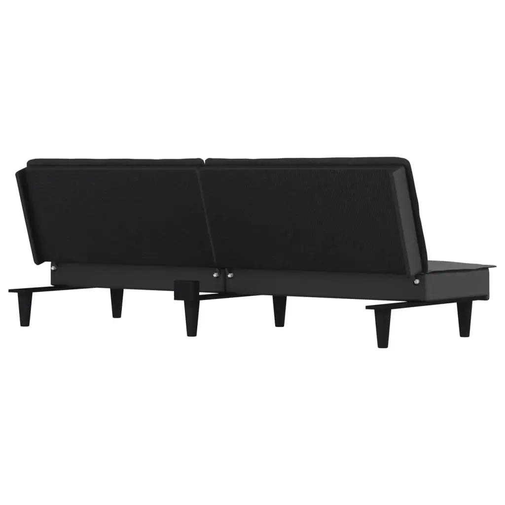 Sofa Bed Grey Fabric Adjustable Backrest Sleeper Couch Guest Accommodation