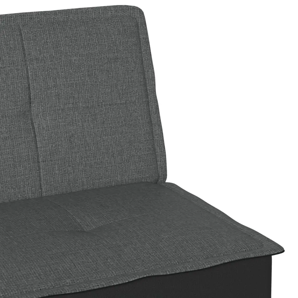 Sofa Bed Grey Fabric Adjustable Backrest Sleeper Couch Guest Accommodation