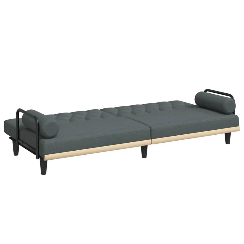 Grey Fabric Sofa Bed with Adjustable Backrest