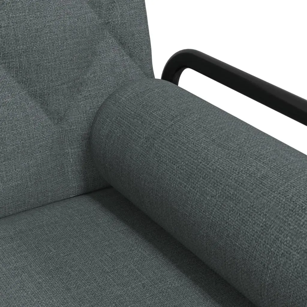 Grey Fabric Sofa Bed with Adjustable Backrest