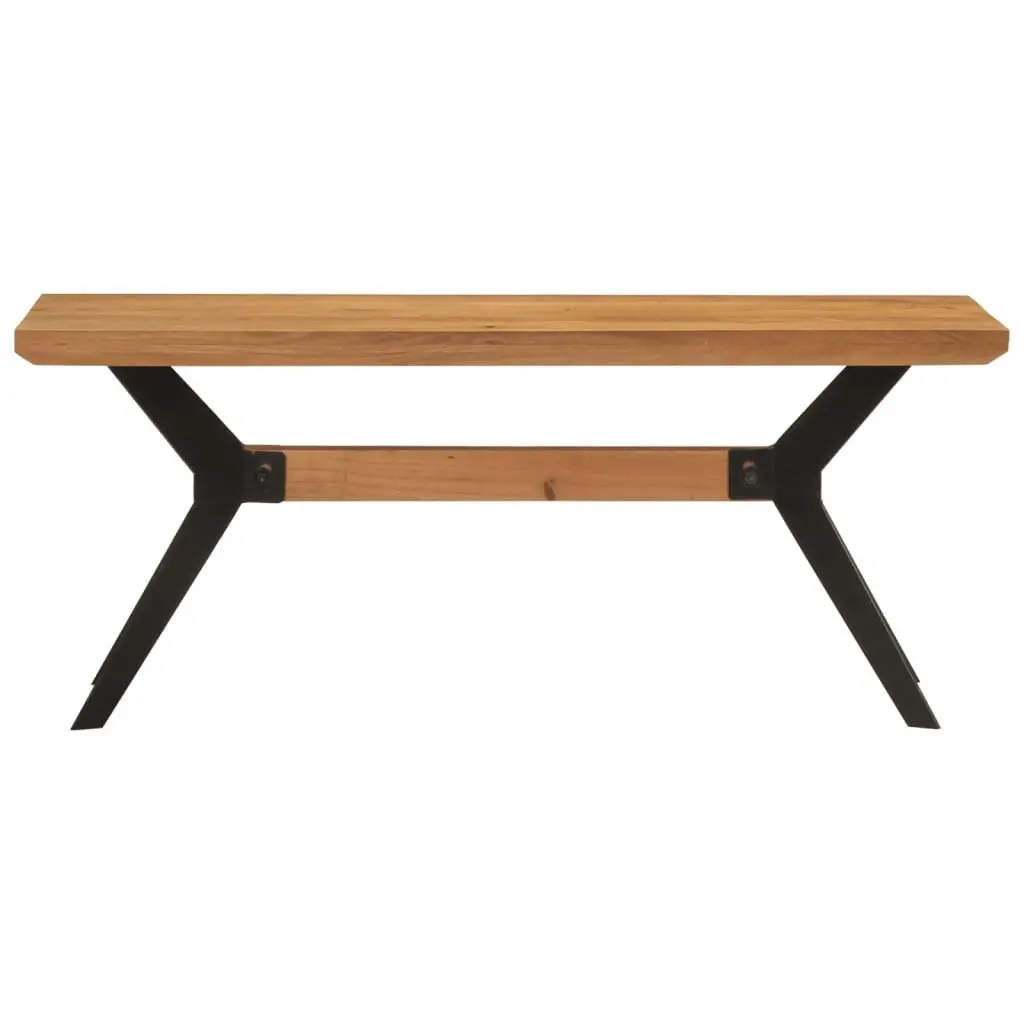 Dining Bench Industrial Style 110x40x46 cm Solid Acacia Wood Steel